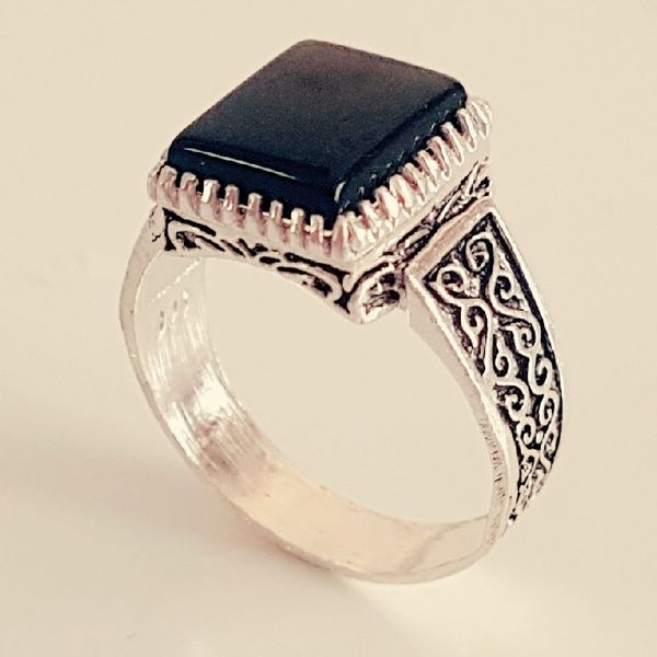 انگشتر نقره مردانه مدل عقیق کد P9800