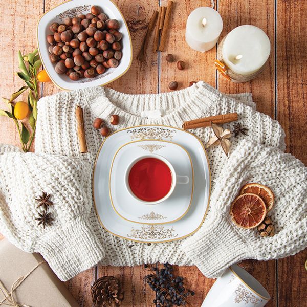 سرویس غذاخوری 98 پارچه 12 نفر چینی زرین ایران مدل کواترو مونت کارلو درجه عالی