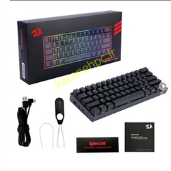 کیبورد گیمینگ ردراگون مدل DRACONIC K530 PRO، سوییچ مکانیکال قهوه‌ای، Tenkeyless، نورپردازی RGB