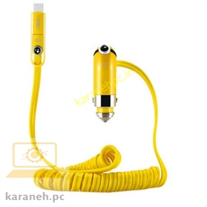 شارژر فندکی ریمکس مدل RCC211 به همراه کابل Type-C و Lightning