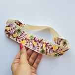 هدبند زنانه مدل گلدوزی یاسمن
