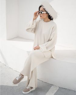 ست بلوز شلوار بافت کد t111