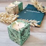 جاشمعی چوبی مدل مکعب