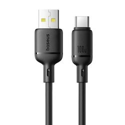 کابل شارژ و دیتا 100 وات USB به USB-C بیسوس مدل p10377703113-01 Silky Series طول 2 متر