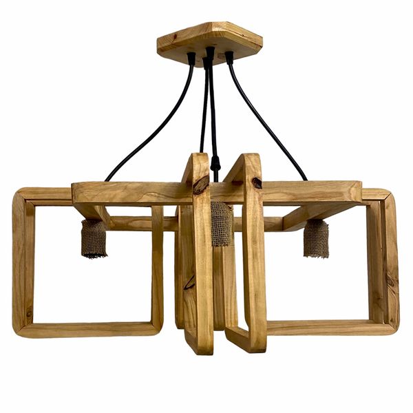 لوستر چهارشعله مدل چوبی کد 0162