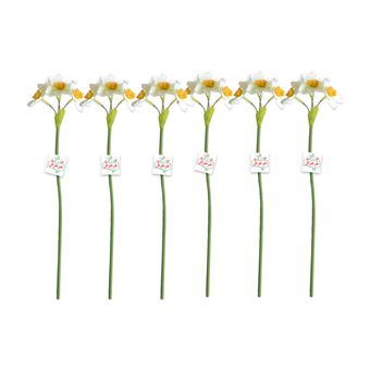 گل مصنوعی جُرجُرگل مدل شاخه گل نرگس بسته 6 عددی