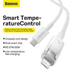 کابل تبدیل USB-C به لایتنینگ باسئوس مدل Baseus Explorer Series CATS010202 طول 1 متر