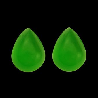 سنگ عقیق سبز مدل اشکی کد RTM-GA01-W38 مجموعه 2 عددی