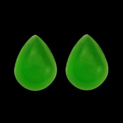 سنگ عقیق سبز مدل اشکی کد RTM-GA01-W38 مجموعه 2 عددی