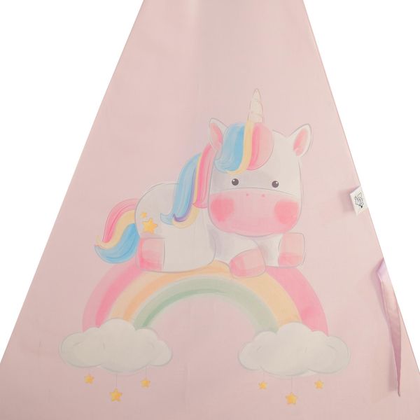 چادر بازی کودک مدل سرخپوستی طرح تکشاخ کد PT513