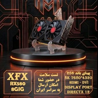 کارت گرافیک ایکس اف ایکس مدل RX 580 OC+ GTS 3X Black Edition 8GB