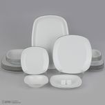 سرویس چینی 27 پارچه غذاخوری چینی زرین ایران سری کواترو مدل سمن درجه عالی