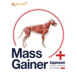 مکمل عضله‌ساز سگ بایو پت مدل Mass Gainer وزن 200 گرم