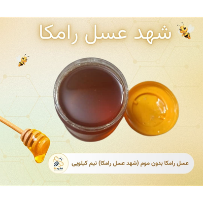 عسل طبیعی رامکا بدون موم 500 گرمی