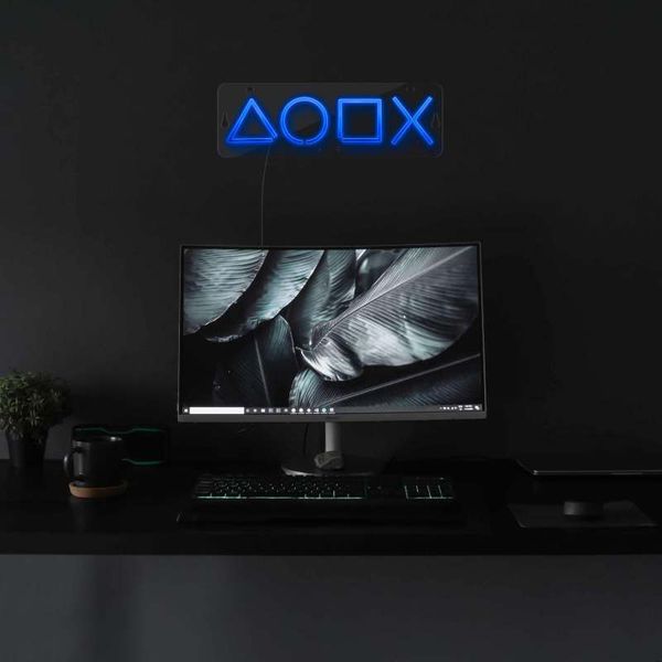 چراغ نئونی دیواری آرن تیم طرح آیکون دسته پلی استیشن کد3