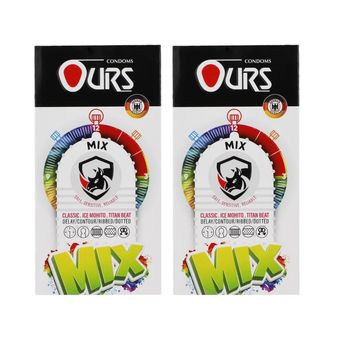 کاندوم تاخیری و خاردار اورز مدل میکس دو بسته 12 عددی