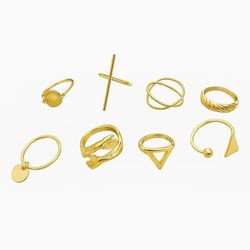 پک 8 عددی انگشتر آغوش استیل