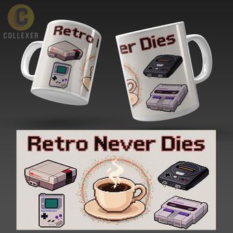 ماگ (Retro Never Dies) سبک قدیمی هیچوقت از بین نمی ره – (معمولی ، مشکی ، حرارتی)