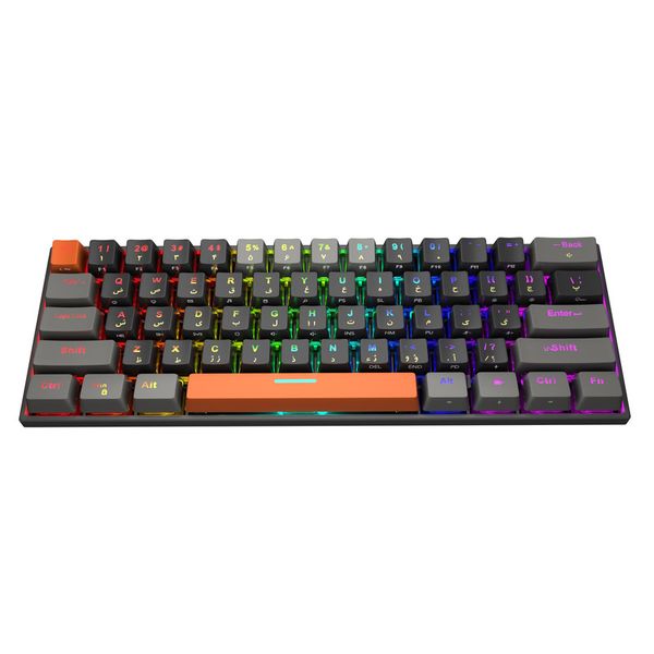 کیبورد گیمینگ تسکو مدل GK 8161، مکانیکال سوییچ نقره‌ای، Tenkeyless، نورپردازی RGB