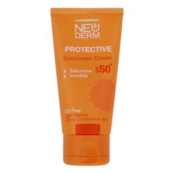 کرم ضد آفتاب بدون رنگ نئودرم SPF50 مدل Highly Protective محافظ UVA ،UVB، تنظیم ترشح چربی پوست، مناسب پوست چرب حجم 50 میلی‌لیتر