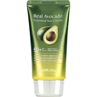 کرم ضد آفتاب بدون رنگ فارم استی  SPF50 مدل Real Avocado حجم 73 میلی لیتر