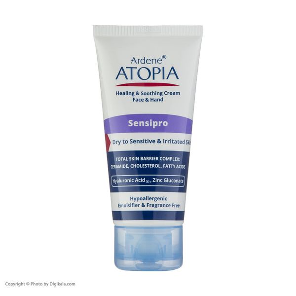 کرم مرطوب کننده و التیام بخش آردن آتوپیا دست و صورت مدل Sensipro وزن 50 گرم