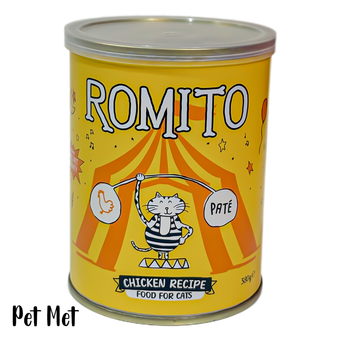 کنسرو غذای گربه رومیتو Romito مدل مرغ وزن 380 گرم