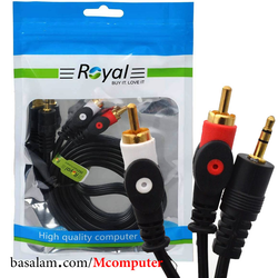 کابل صدا و تصویر 1 به 2 رویال Royal طول 1.5 متر