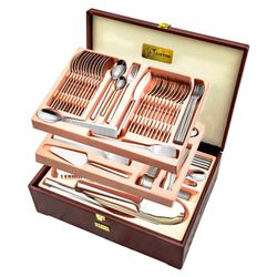 سرویس قاشق و چنگال 148 پارچه جی فی نی مدل A-010 لاکچری