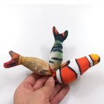 اسباب بازی سگ و گربه طرح ماهی مجموعه 3 عددی