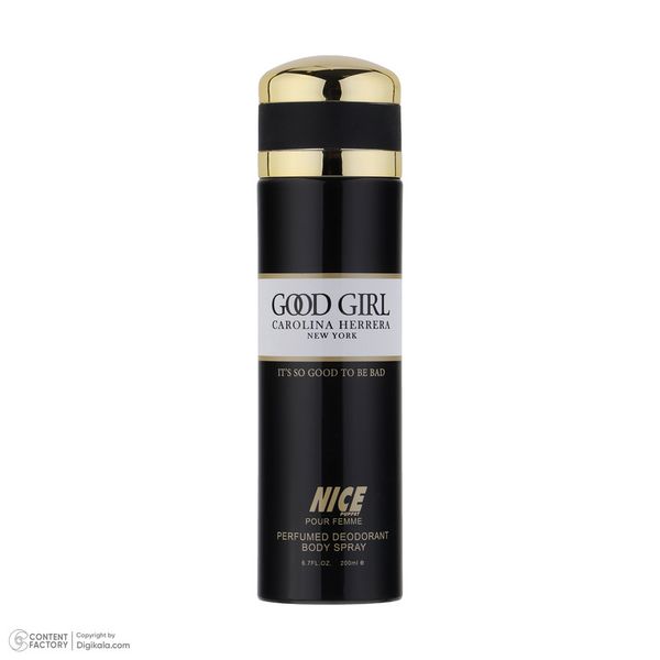 اسپری خوشبو کننده بدن زنانه نایس پاپت مدل گودگرل حجم 200 میلی لیتر