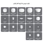 سرویس غذاخوری 98 پارچه 12 نفر چینی زرین ایران مدل کواترو ورنیکا درجه یک