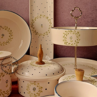 سرویس پذیرایی سرامیکی 29 پارچه طرح گل بنفشه