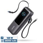 پاوربانک 100 وات انکر مدل A1695 ظرفیت 25000 میلی آمپر ساعت به همراه دو کابل USB-C*612
