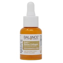 سرم سفتکننده بالانس مدل Gold+ Marine Collagen مناسب برای انواع پوست حجم 30 میلیلیتر