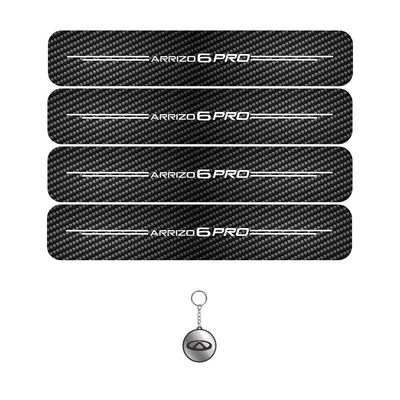 برچسب پارکابی مهدیار طرح کربن کد LCE003 مناسب برای آریزو 6 پرو مجموعه 4 عددی به همراه جاکلیدی