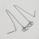 گوشواره زنانه مدل دو قلب سیلور 175