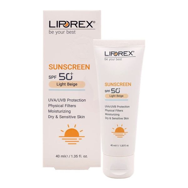 کرم ضد آفتاب رنگی لیپورکس SPF 50 مدل L-D Moisturizing مناسب پوستهای خشک و حساس حجم 40 میلیلیتر