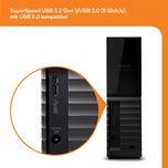 هارد اکسترنال وسترن دیجیتال مدل My Book Desktop ظرفیت هشت ترابایت دارای رابط USB Type-A 3.0