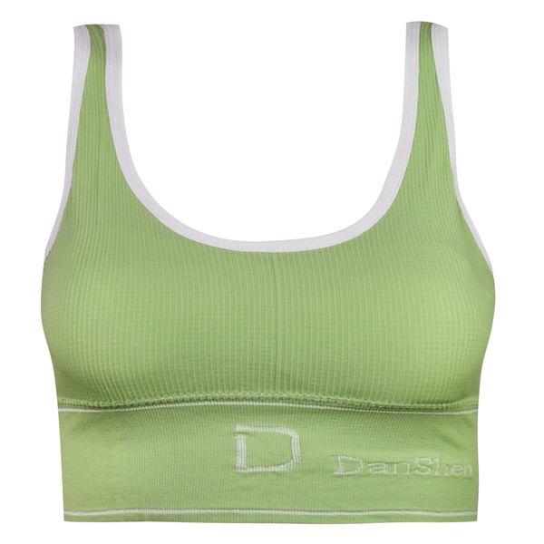 نیم تنه ورزشی زنانه مدل بدون فنر پددار کد 4562 رنگ سبز