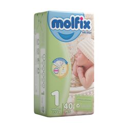 پوشک مولفیکس سایز 1 بسته 40 عددی