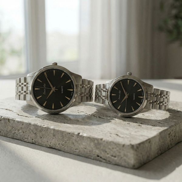 ست ساعت مچی عقربهای کوارتز زنانه و مردانه سوئیس آرت مدل ANT172-173ST0007