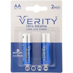 باتری قلمی وریتی مدل LR6-U Ultra Alkaline بسته 2 عددی | باتری آلکالاین AA 1.5 ولت
