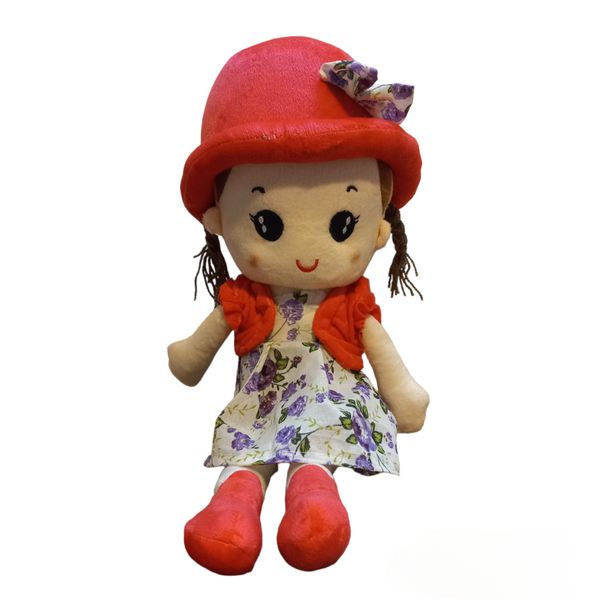 عروسک مدل دختر کلاهدار ارتفاع 50 سانتی متر