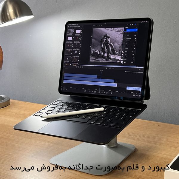 تبلت 13 اینچ اپل مدل IPad Pro 2025 M5 Wi-Fi ظرفیت 2 ترابایت و رم 16 گیگابایت، رزولوشن دوربین 12 مگاپیکسل، پشتیبانی از قلم و کیبو
