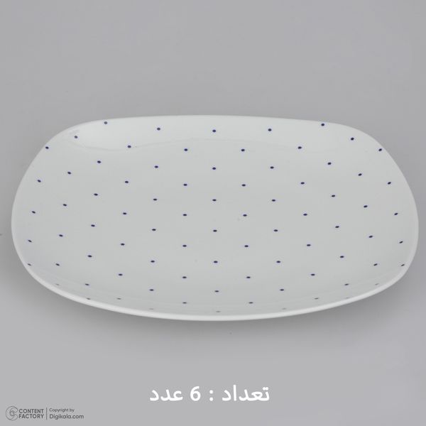 سرویس غذاخوری 27 پارچه چینی زرین ایران مدل کواترو ورنیکا درجه یک