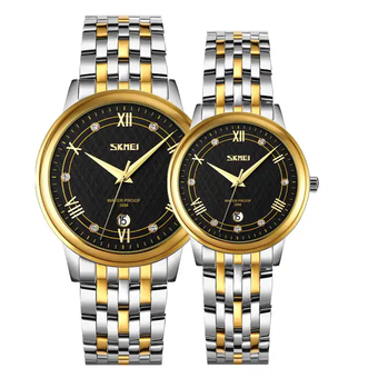 ست ساعت مچی عقربه ای زنانه و مردانه اسکمی مدل 9272BK