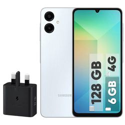 گوشی موبایل  اسامسونگ مدل Galaxy A06 دو سیم کارت ظرفیت 128 گیگابایت و رم 6 گیگابایت - به همراه شارژر 25 وات سامسونگ