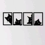 استیکر دکو رستا مدل گربه کد C305 مجموعه چهار عددی