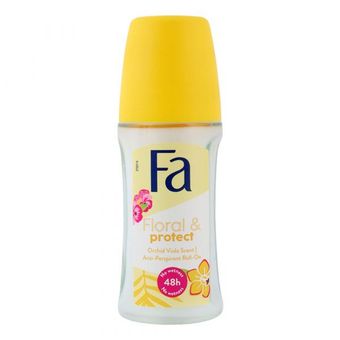 رول ضد تعریق زنانه فا مدل Floral and Protect Orchid Viola Scent حجم 50 میلی لیتر